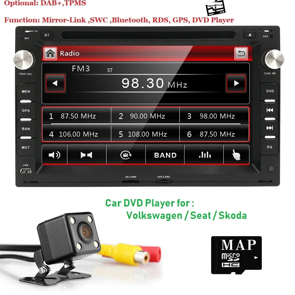 

2din AutoRadio GPS Car DVD Player for VW PASSAT B5 MK5 GOLF MK3 IV MK4 Polo MK4 Transporter T5 lupo SEAT leon superb ibizaSharan