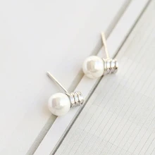 XIYANIKE 925 стерлингового серебра милая маленькая лампочка имитация жемчуга Серьги для женщин подарок новые серьги Модные ювелирные изделия VES6651