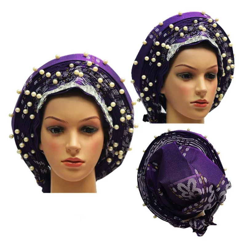 

2018 New Arrival African Ladies d Aso oke Headtie Wrap For Wedding And Party Free shipping HT181024