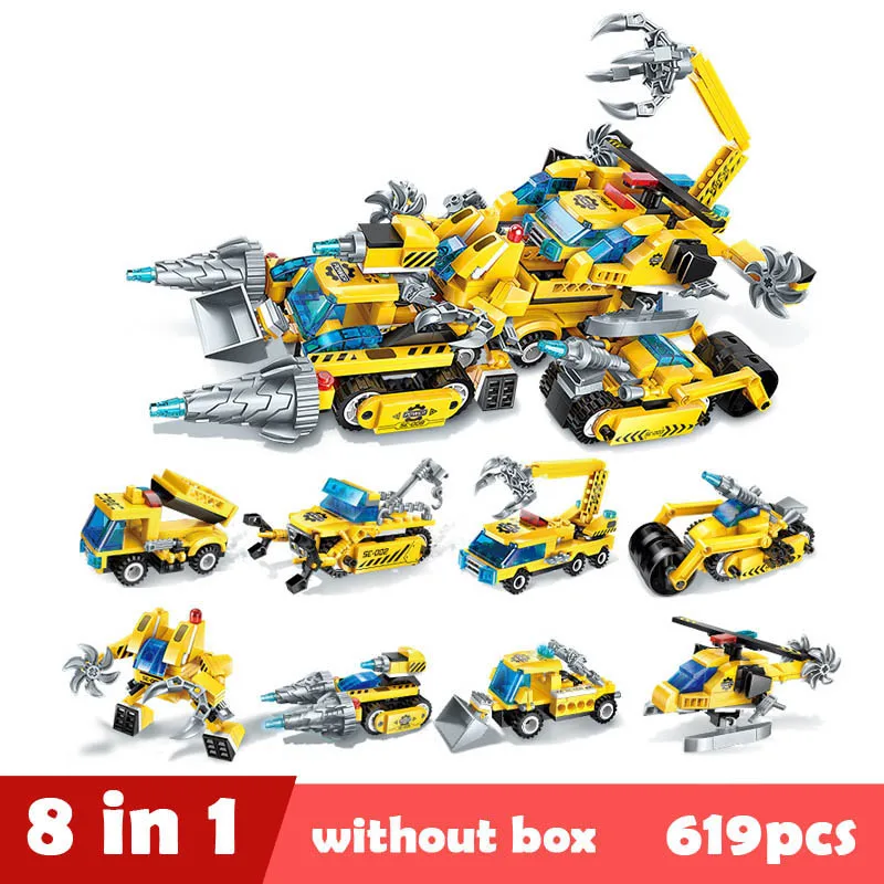 

Enlighten Construction Engineering Building Block Technic 8 in1 the Legend of Chariot 622pcs Educational Bricks Toy
