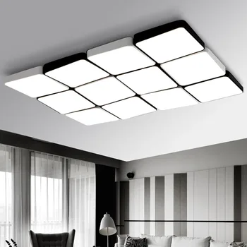 

Z 12 Heads Stepless Dimming With Remote Control Modern Simple Rectangle LED Ceiling Light Fixture For Bedroom Light lamp