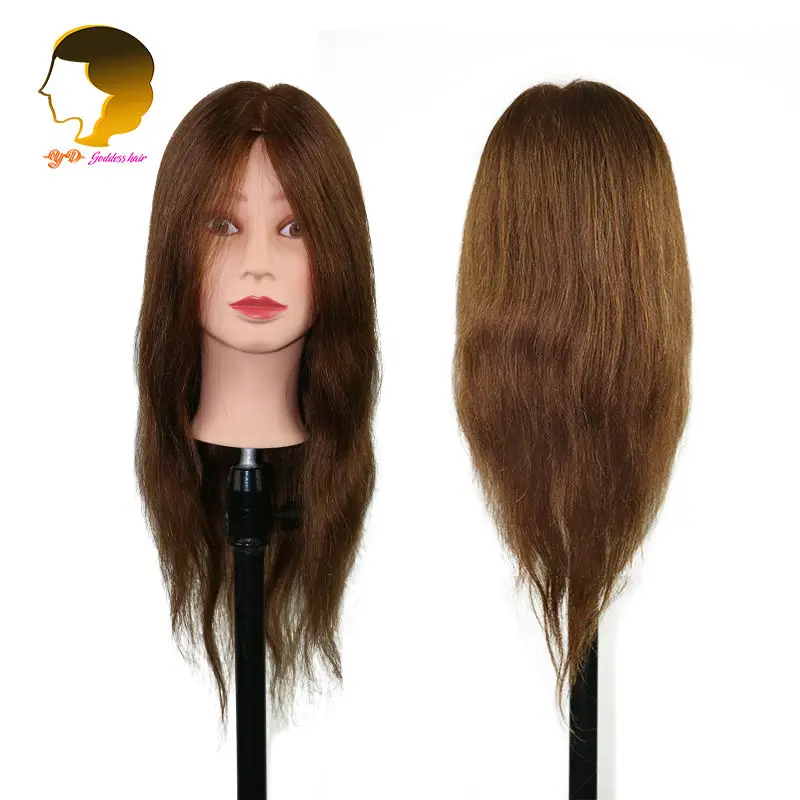 Hairdresser Mannequin Head With 100 Human Hair Doll For Hairdressing