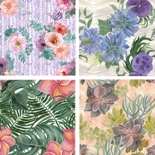 Полиэстер набивные ткани на заказ для платья высококачественный цветочный принт животных тонкий стрейч ткань diy Одежда Лоскутная Ткань