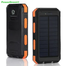 Power Green Compass дизайн портативное зарядное устройство для аккумулятора 10000 мАч Солнечное зарядное устройство мини солнечная панель для мобильного телефона