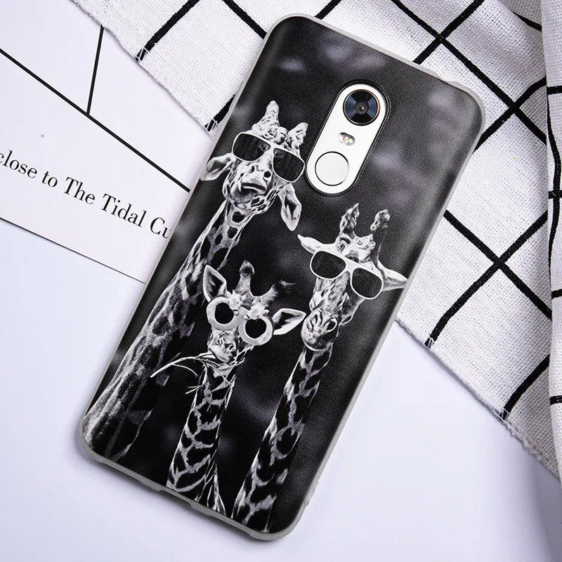 TOMKAS Painted Phone Case For Xiaomi Redmi 4X 5 Plus Flower Plants Animal Patterned  TPU Silicone Back Cover Coque fundas        (15)