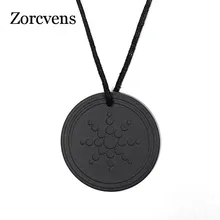 ZORCVENS-collar con colgante de energía cuántica para hombre y mujer, piedra de Lava para el cuidado de la salud, 2000 ~ 3000 iones