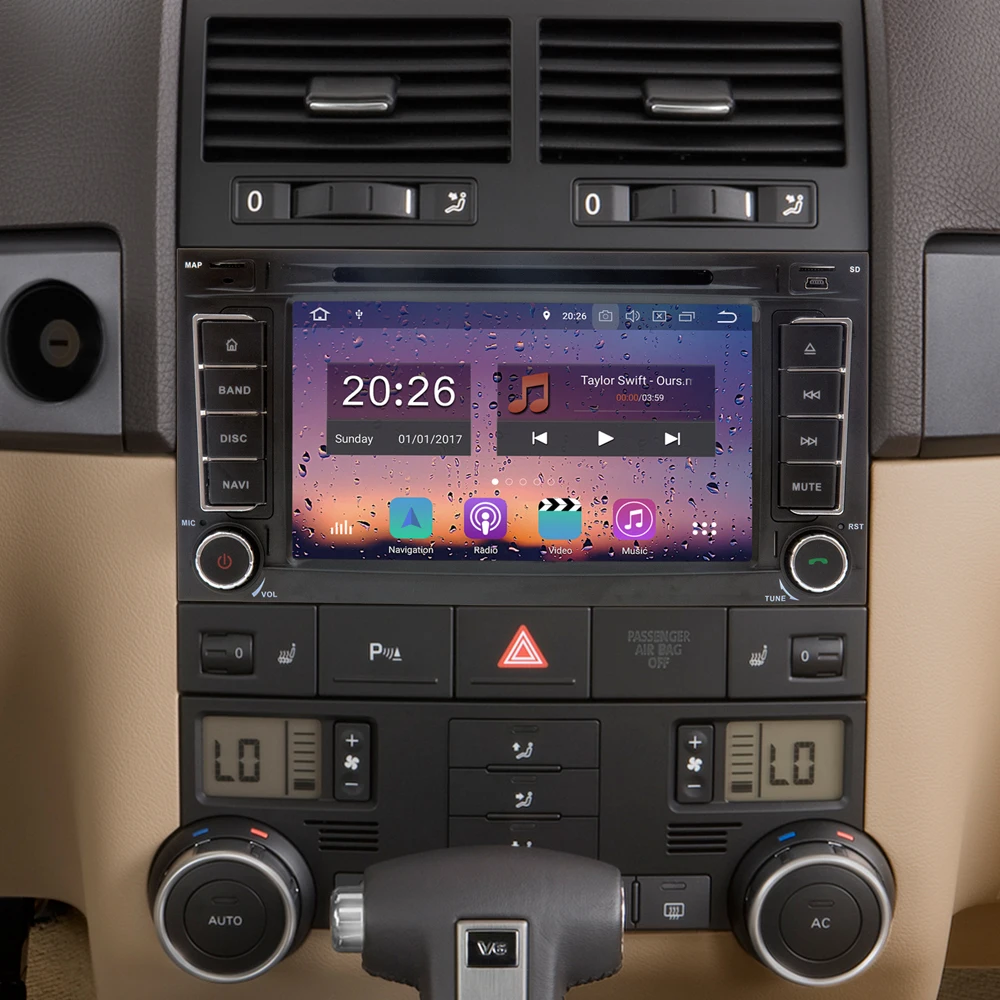 Perfect IPS 1024X600 Android 8.0 Octa Core 4GB RAM Car DVD GPS Radio for Volkswagen VW Touareg T5 Transporter Multivan 2004-2011 Stereo 5