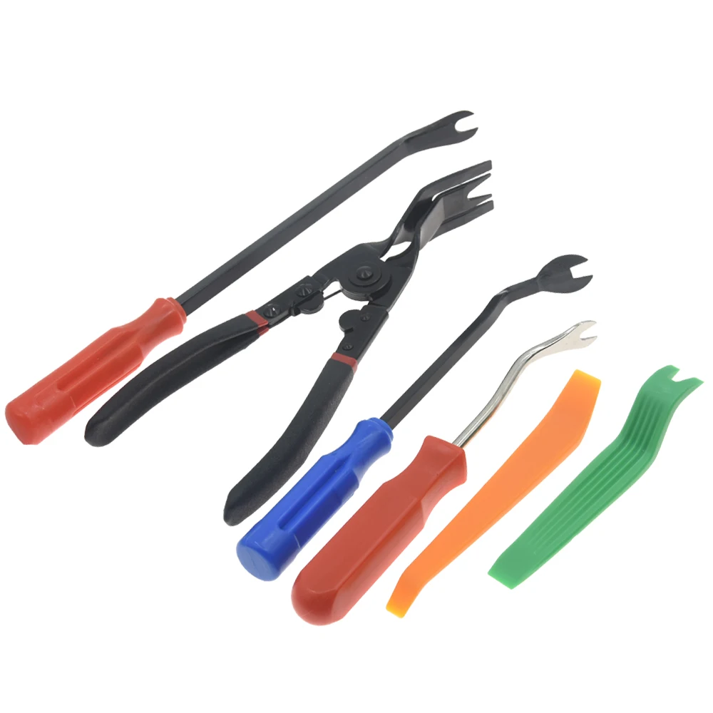 

Automotive Fastener Car Repair Tool Buckle Plier Pry Kit Radio Console Dash Board Door Trim Removal Clip Interior Refit Install