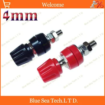 

6pcs High Quality 4mm copper binding post/terminal,4mm M6 Socket/jack,Large current,30VAC-60VDC/ Max.50A Free shipping