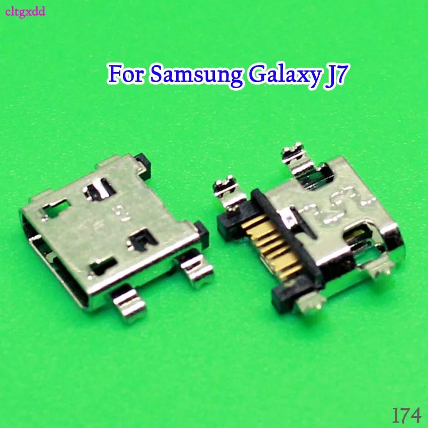 100 шт./лот USB-коннектор для зарядного порта Samsung Galaxy J7 J700 J700F 2015 / J710 J5 J510 2016