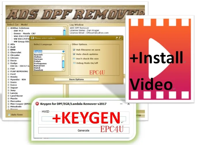 Средство для удаления овчины DPF EGR [05 2017] программное обеспечение + keygen руководство