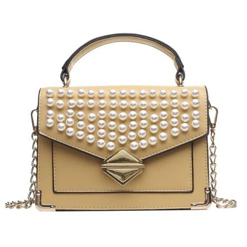 Elegant Female Pearl Handbag Fashion Handbag Fashion Chain Shoulder Bag Messenger Bag