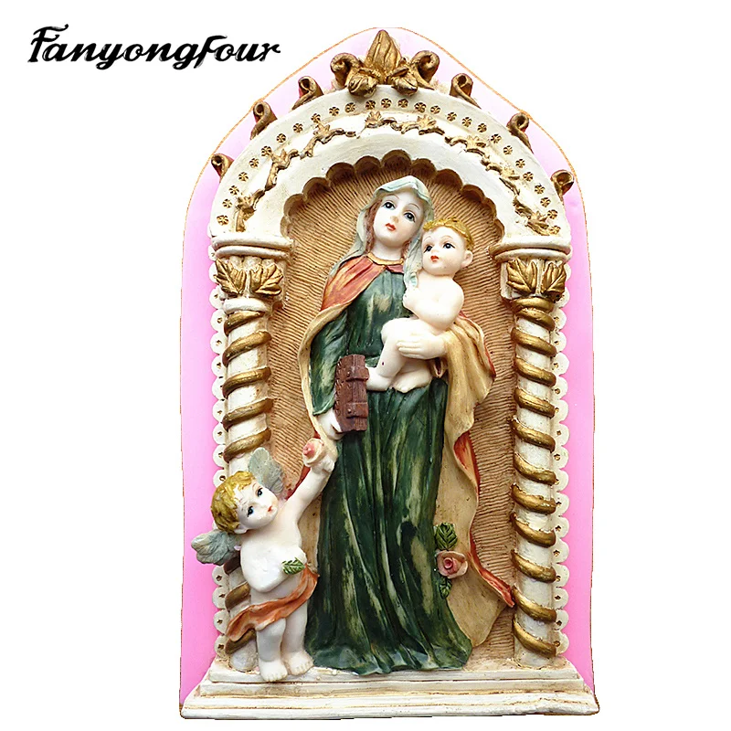 Our Lady силиконовая форма для выпечки, форма для торта, форма для шоколада, гипсовая свеча, форма для мыла, конфет, кухонная форма для выпечки