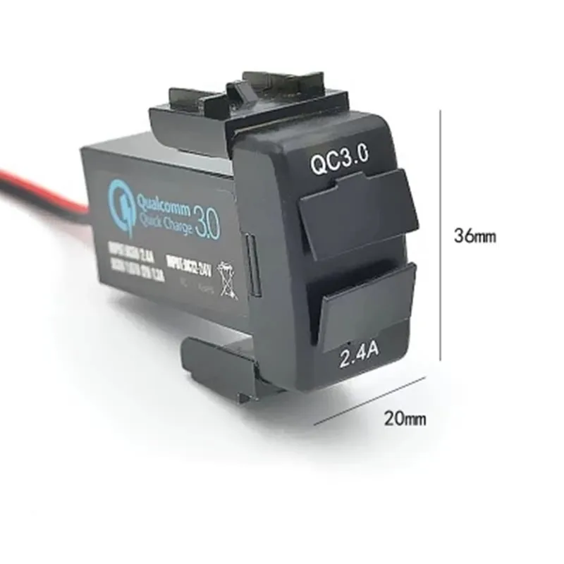 Car interface usb charger dual usb with qc 3 0 fast charge for nissan
