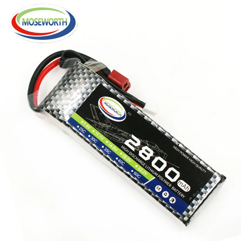 Батарея Lipo 4S 14,8 V 2800mAh 40C для радиоуправляемого дрона вертолета самолета квадрокоптера автомобиля грузовика лодки дистанционного управления игрушки Lipo батарея