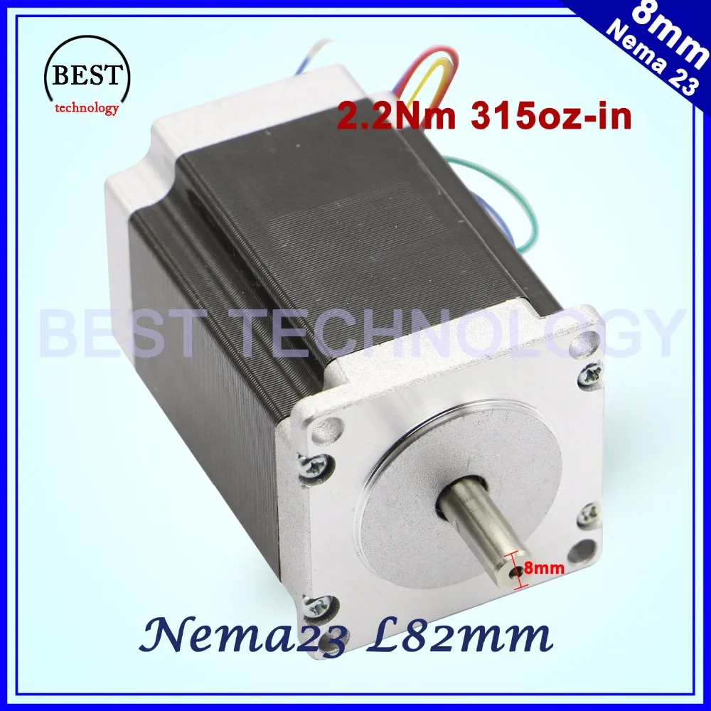 NEMA 23 CNC Stepper motor 57x82mm 3A 2.2N.m D=8mm 6.35mm 315Oz-in Nema23 CNC Router Engraving milling machine 3D printer NEMA 23 CNC Stepper motor 57x82mm 3A 2.2N.m D=8mm 6.35mm 315Oz-in Nema23 CNC Router Engraving milling machine 3D printer