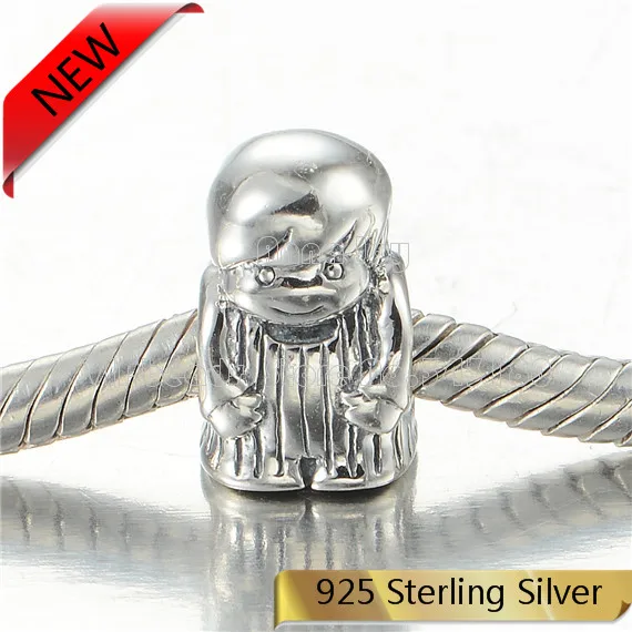 2015 NEW 100 925 Sterling Silver Boy Charms Bead Fit European Charm