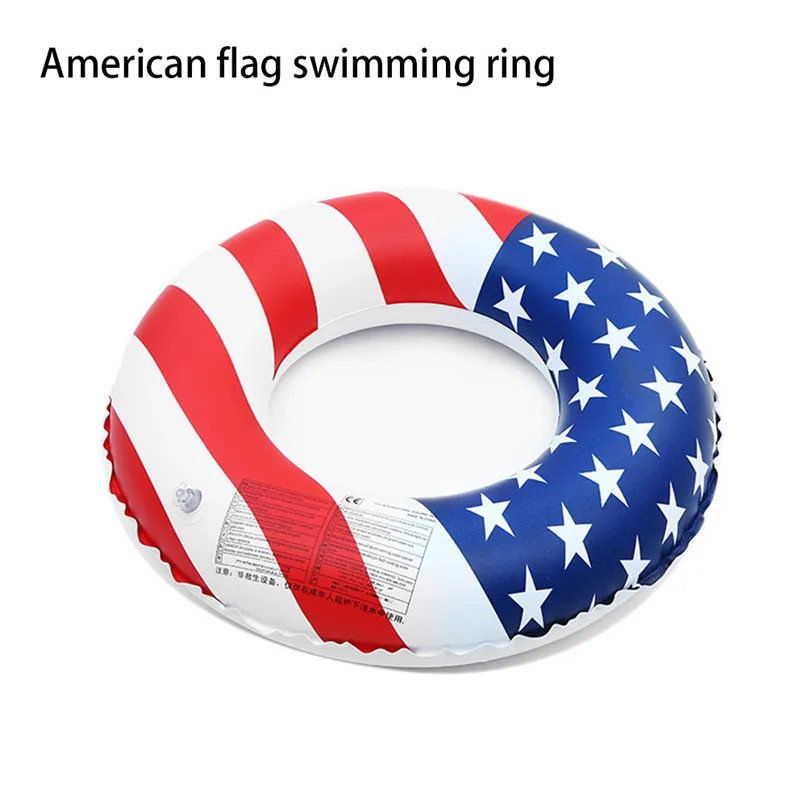 Водные виды спорта Флаг США Плавание ming кольцо бассейн надувной Радуга Плавание кольцо взрослых Плавание кольцо спасательный круг