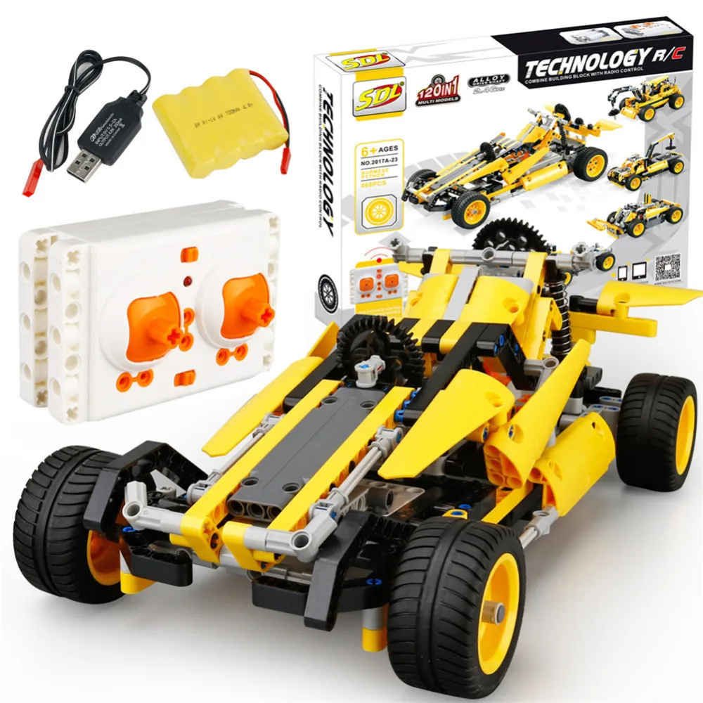 

SDL 2017A-23 2-Channel DIY Building Block Remote Control Car educational toys for children