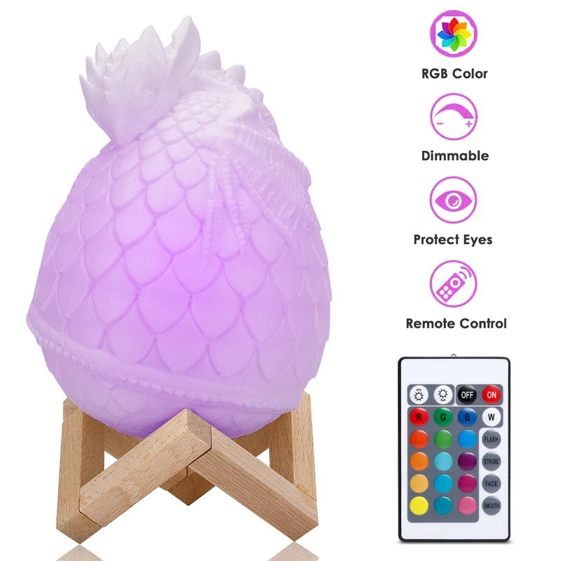 

New Arrival 3D Print LED Night Light Touch Rechargeable 3d Night Lamp For Home Art Decor DropShipping