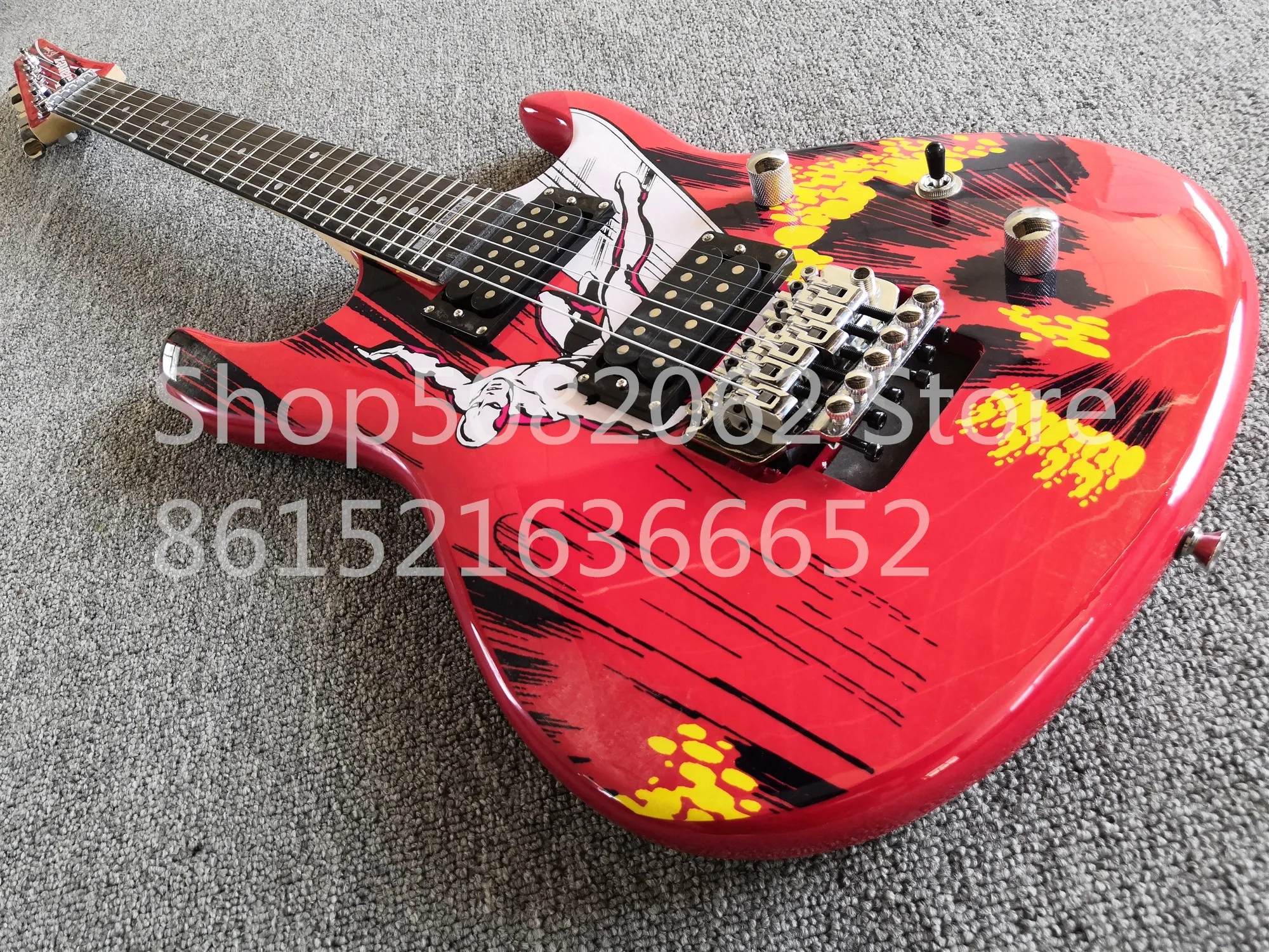 

Custom Red electric guitar banez Rosewood fretboard Chrome hardwares HH Pickups Joe Satriani,customized!IB-26