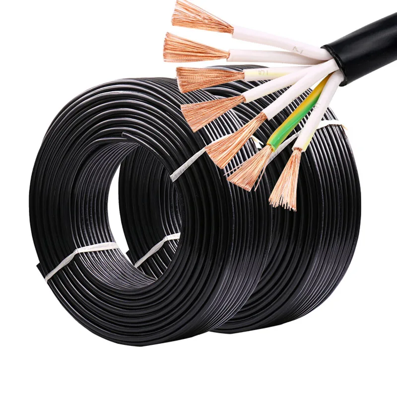 4 м РВВ Управление кабель электрического провода 6 ядро 7 Core 0,5/0,75/1/1,5/2,5 мм с ПВХ-изоляцией расширение Медный провод
