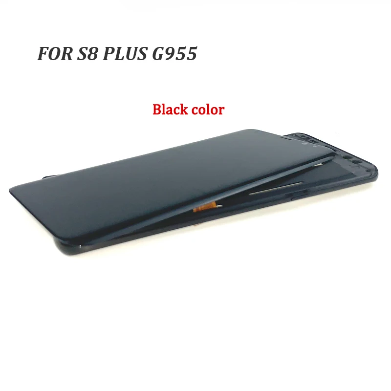 S8 Plus black frame LCD for Samsung Galaxy S8 plus G955 LCD Display Touch Screen Digitizer Assembly for Galaxy S8 G950 G950F Repair Spare Parts - Цвет: S8 Plus black frame