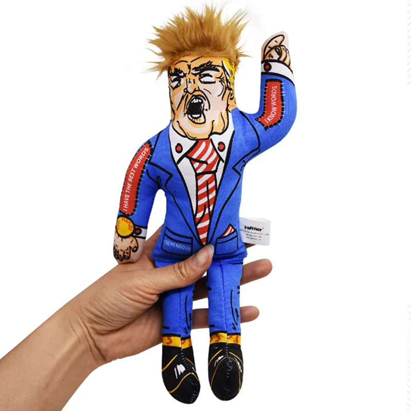 Популярные игрушки для собак Дональд Трамп забавные холщовые долговечные