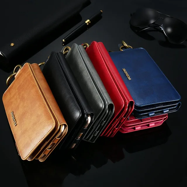 FLOVEME PU Leather Case For iPhone 11 X 8 7 6s 6 Plus Retro Wallet Cover For iPhone XS Max XR X 11 Pro Max Protective Phone Bag 6
