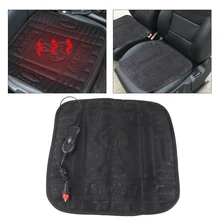 DWCX высокое качество универсальная Новая Черная Автомобильная подушка сиденья с подогревом конический горячий чехол Авто 12 В Подогрев зимний обогреватель грелка