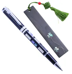 Jinhao – stylo à bille et marque pages en coquille, 8802mm, avec pointe Rollerball, papeterie pour bureau et école, cadeau d'affaires, 0.7 