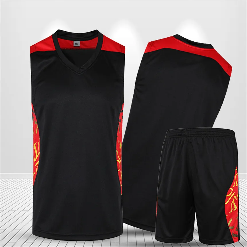 font b Men b font Basketball Jersey Sets Uniforms kits Adult Sports clothing Breathable Quick
