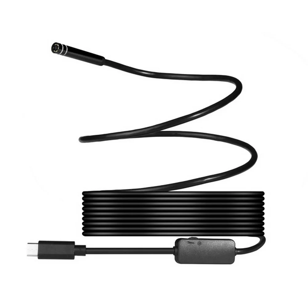 8LED 8mm HD720P 3M USB Type-C Android Endoscope Camera Flexible Snake Hard Wire/Cable USB TypeC Pipe Inspection Camera Borescope