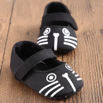 

2019 spring and autumn girl baby cute cat design soft bottom non-slip 0-1 years old baby toddler shoes