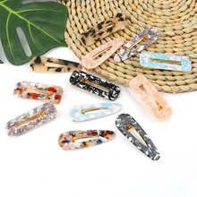 Акриловая пустая капля прямоугольные заколки для волос для женщин и девочек Оловянная фольга шпильки с блестками повязка на голову заколки для волос аксессуары