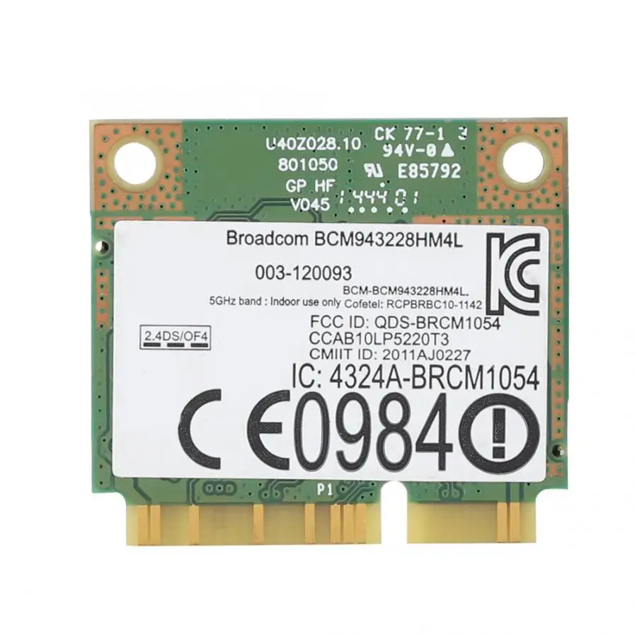 Для Dell Broadcom BCM943228HM4L DW1540 Двухдиапазонная мини PCI-e Wifi карта 802,11 a/b/g/n адаптер Wi-Fi