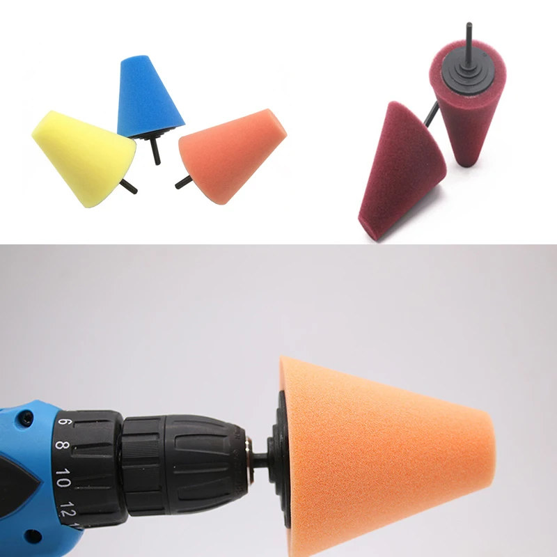 

4pcs 3 Inch Car Wheel Rim Polishing Sponge Detail Cleaning Buffing Wash Pad Accessories
