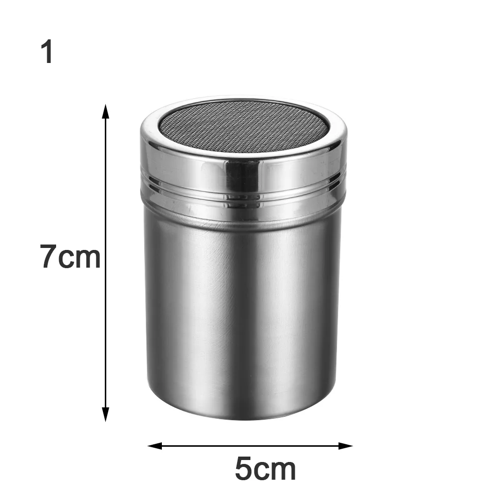 1 шт. шейкер для кофе и шоколада из нержавеющей стали Мука Кондитерская приправа коробка кофе соль какао сито контейнер для приправы кухонные инструменты - Цвет: 01