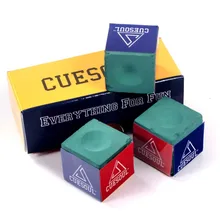 Cuesoul 3 pcs /set green billiard chalk snooker chalk pool chalk ,Free Shipping