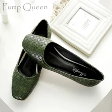 Spring Autumn Women Fashion Anti-slip Ballet Flats Soft Shoes Women Square Head Flat Heal Shoes Casual Soft Wear 34-43