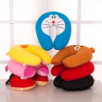 

1Pcs Fashion Comfort Foam Particles U-Neck Travel Pillow Cute Cartoon Pattern Doraemon Rilakkuma Soft Nap pillow