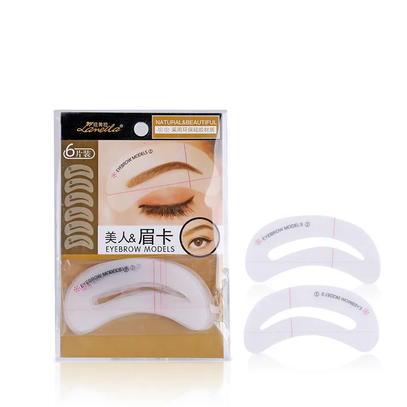 Thrush card assister Eyebrow eyebrow tool 6 kinds of eyebrows pieces | Красота и здоровье