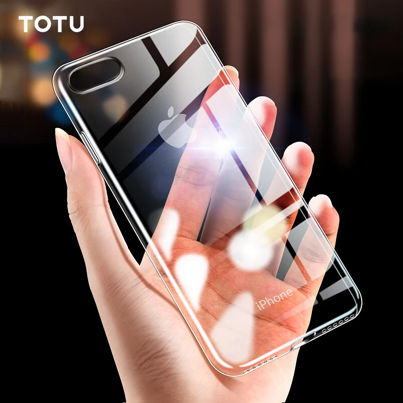 TOTU чехол для телефона iPhone 8 7 Plus Прозрачный Мягкий ТПУ силиконовый 8plus 7plus Coque Fundas |