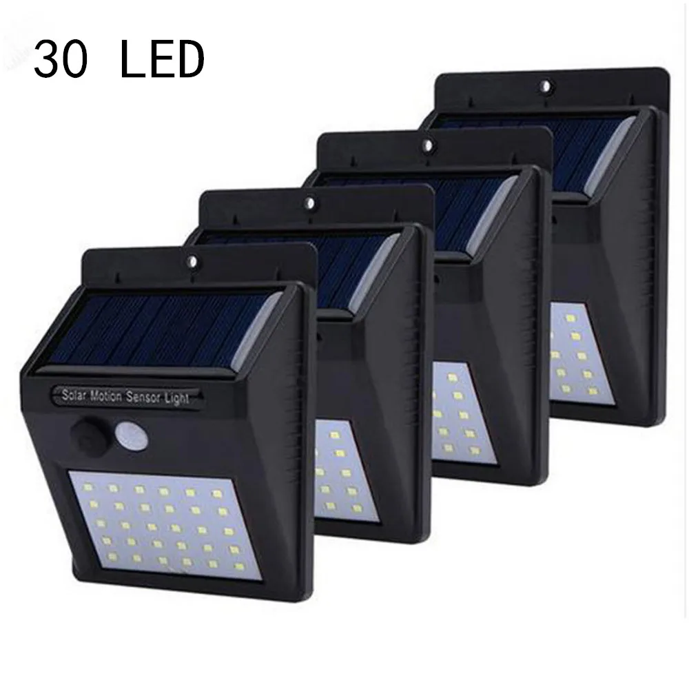 

1/2/4pcs Solar Light 30 LEDs Solar Lamp PIR Motion Sensor Wall Light IP65 Waterproof Solar Garden Lights Outdoor Security Light