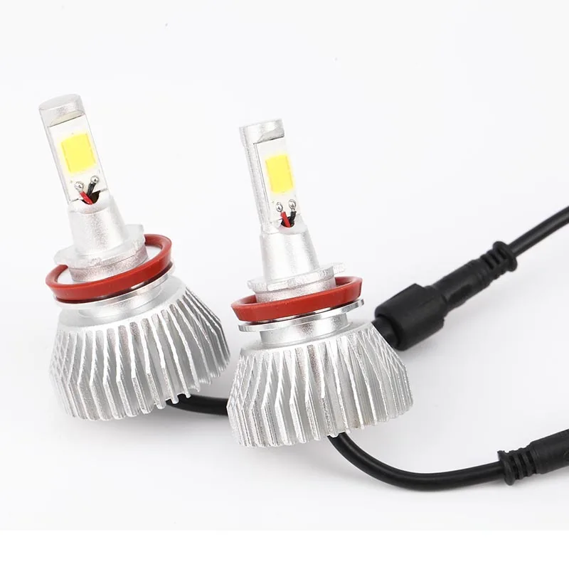 

New 60W 1 set H8 H9 H11 Car LED Headlight All in One COB Conversion Headlamp Replacement Auto Car Light Source 30W each lights