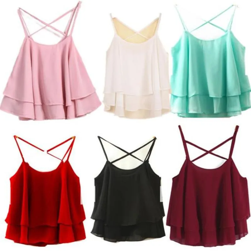 

Women Irregular Summer Strap Floral Print Chiffon Shirt Camisole Vest Bandage Swimwear Cut Out Swimsuit Retro Halter Bikini