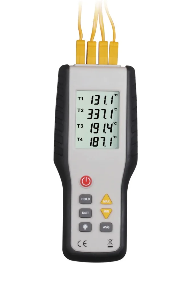 Goedkoop HT 9815 Digitale K type Thermokoppel Thermometer 4 channel thermokoppel probe sensor industriële temperatuur test 200C 1372C