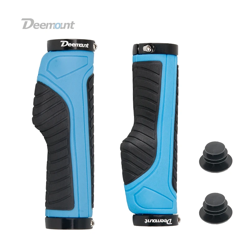 Deemount دراجة القبضات مريح بار النهاية شركة جبل طرفي قفل قبضة المقود 2 لون لهجة حامل MTB الدراجات اليد بقية