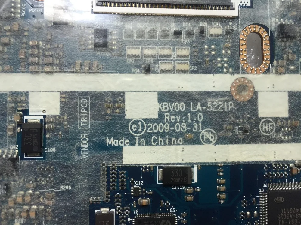 581078 001 KBV00 LA 5221P материнская плата для HP Probook 5310M ноутбука DDR3 с P9300 2 26 GHz ЦП