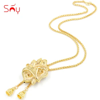 

Sunny Jewelry Copper Jewelry Findings Long Chain Necklace Big Pendant For Women Slide Charms For Wedding Gift Bohemia Jewelry
